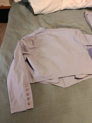 Abito corto da cowboy uomo blu e bianco