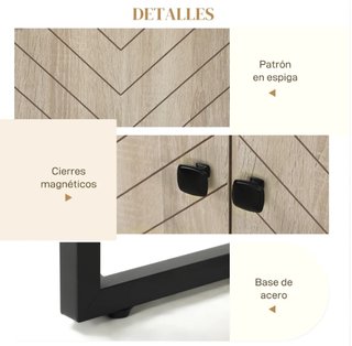 Aparador 4 Puertas Diseño Chevron