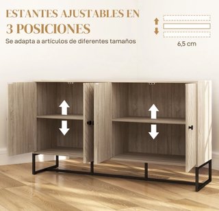 Aparador 4 Puertas Diseño Chevron