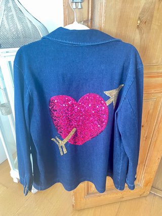 Cazadora vaquera TRICOT con dibujo