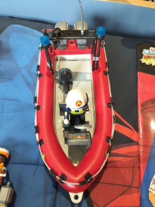 Playmobil Bomberos Helicóptero y Barco