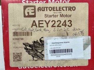 MOTOR ARRANQUE FORD FORD TRANSIT CAJA ABIERTA '06 2006-2014