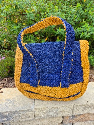 Borsa vintage rafia anni '50 senza brand