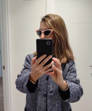 Gafas de sol rosas estilo cat eye