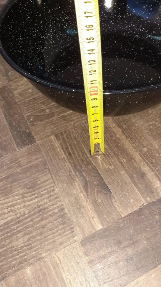 Paellera-sarten  honda negra esmaltada sin usar