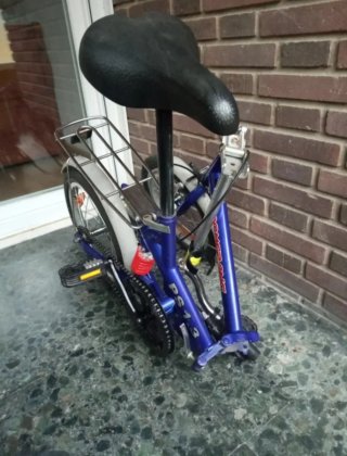 Bicicleta plegable azul Boomerang