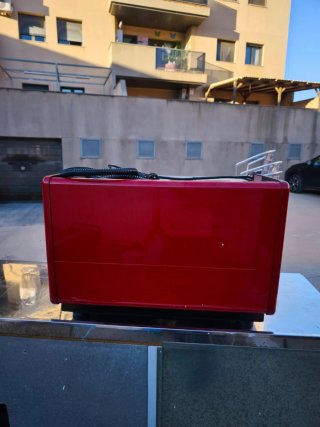 Cafetera Profesional Roja Mueble acero inoxidabl