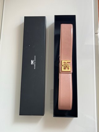 Cintura Elisabetta Franchi Rosa con Fibbia Oro