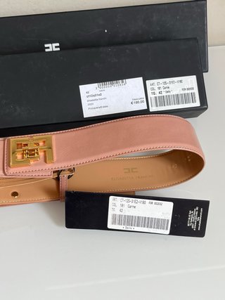 Cintura Elisabetta Franchi Rosa con Fibbia Oro