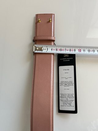 Cintura Elisabetta Franchi Rosa con Fibbia Oro