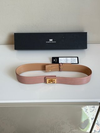Cintura Elisabetta Franchi Rosa con Fibbia Oro