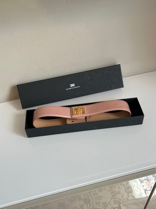 Cintura Elisabetta Franchi Rosa con Fibbia Oro