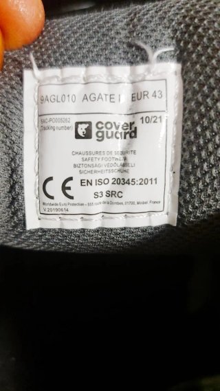 Zapatos seguridad Coverguard AGATE II Negro