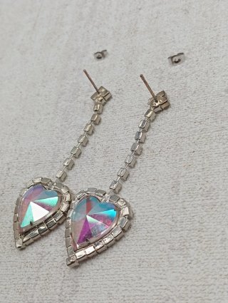 Pendientes Corazón Vintage Iridiscente