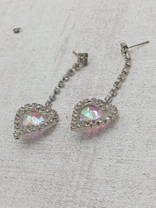 Pendientes Corazón Vintage Iridiscente
