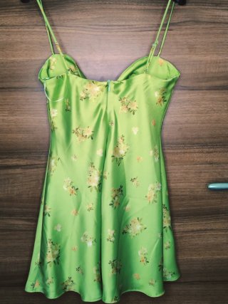 Vestito Zara Mini Floreale Verde Taglia M
