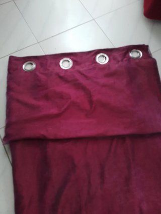 Cortina morada doble  1.40x 1.92.