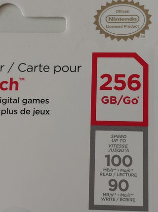 Tarjeta microSDXC 256 GB Nintendo Switch