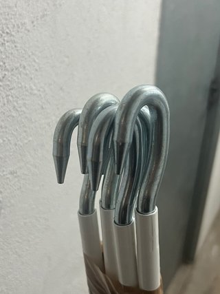 Manivela para toldo de metal blanco