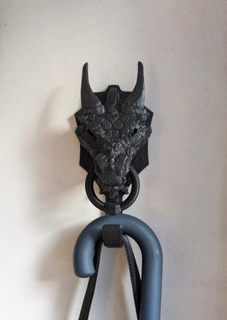 Gancho de Pared Cabeza de Dragón Negro