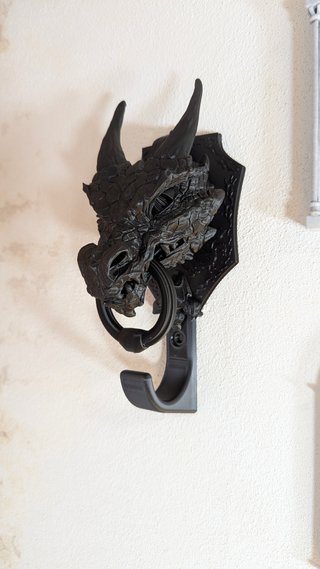 Gancho de Pared Cabeza de Dragón Negro
