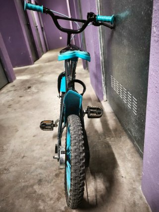 Bicicleta Infantil 14 Azul y Negra
