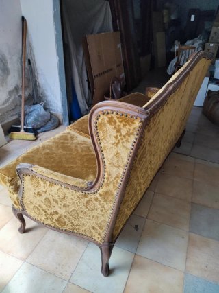 Divano vintage velluto anni '60