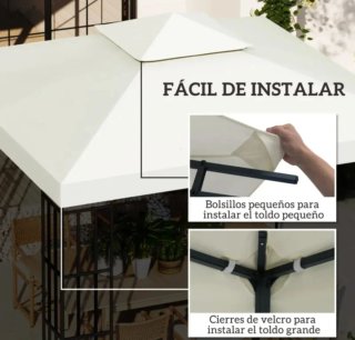 Techo de reemplazo para cenador 3x3m
