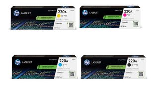 4 Toners HP 220A LaserJet Colores