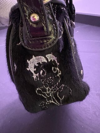 Bolso Betty Boop Negro con Cadena y Charm