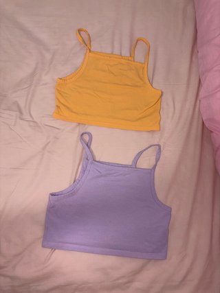 Tops verano naranja y lila