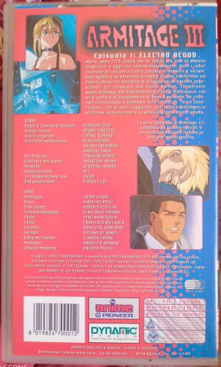 Vhs Armitage III Video 1- Dynamic Video *RARA* 199