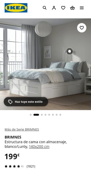 Estructura cama IKEA BRIMNES con cajones