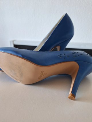 Zapatos tacón azul