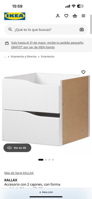 Cajonera KALLAX IKEA Blanca