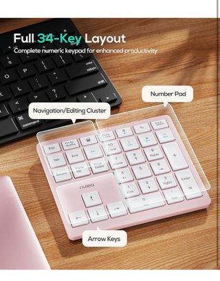 Teclado Numerico Portatil Inalambrico Recargable
