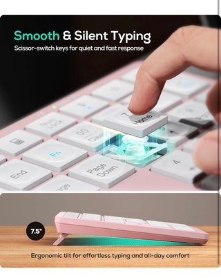 Teclado Numerico Portatil Inalambrico Recargable