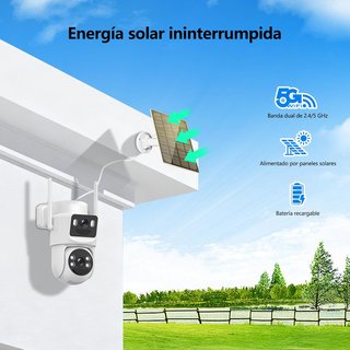 Cámara Vigilancia Solar 2K WiFi Exterior