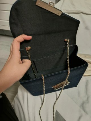 Bolso de fiesta terciopelo azul marino