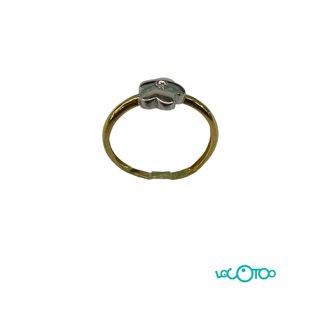 Anillo oro 18k flor