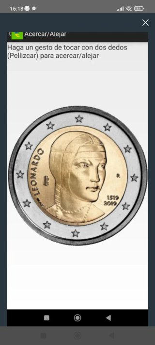 Moneda 2€ Italia Leonardo Da Vinci