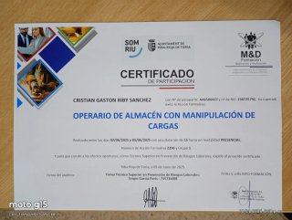 OPERADOR DE CARRETILLA Y MAQUINARIAS VIALES PESADA