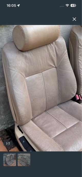 Asiento conductor piel beige