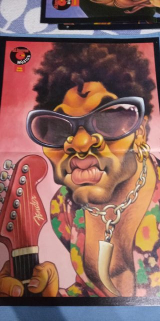 Lote Póster Revista El Jueves caricaturas músicos