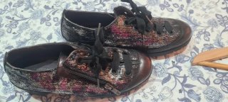Zapato Jose Saenz Mujer Marrón y Dorado
