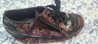 Zapato Jose Saenz Mujer Marrón y Dorado
