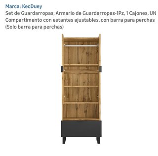 Armario recibidor negro y roble