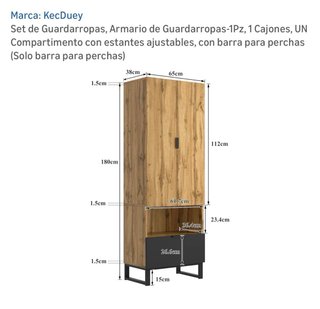 Armario recibidor negro y roble