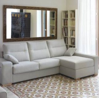Divano chaise longue bianco 2,80m