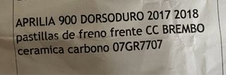 Pastillas Freno Brembo Carbon Ceramic Delanteras